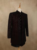 Deep Maroon Geometric Sequins Embroidered Design Velvet Men's Sherwani Suit