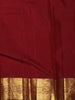 Deep Maroon Geometric Zari Woven Design Pure Kanchipuram Silk Saree with Zari Border