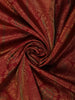 Deep Maroon Geometric Zari Woven Design Pure Kanchipuram Silk Saree with Zari Border