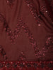 Deep Maroon Heavy Sequins Embroidered Design Georgette Designer Saree