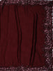 Deep Maroon Heavy Sequins and Beads Embroidered Design Net Party Wear Saree with Matching Blouse