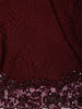 Deep Maroon Heavy Sequins and Beads Embroidered Design Net Party Wear Saree with Matching Blouse