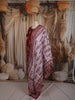 Deep Maroon Ikat Printed Design Pure Cotton Straight Cut Salwar Suit with Contrast Dupatta