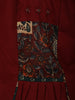 Deep Maroon Kalamkari Printed Design Cotton Straight Cut Salwar Suit with Contrast Dupatta