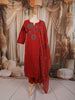 Deep Maroon Kalamkari Printed Design Pure Cotton Straight Cut Salwar Suit with Matching Printed Dupatta