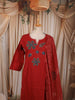 Deep Maroon Kalamkari Printed Design Pure Cotton Straight Cut Salwar Suit with Matching Printed Dupatta