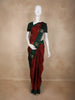 Deep Maroon Leaf Butta Design Soft Silk Fancy Wear Saree with Contrast Border