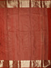 Deep Maroon Leaf Zari Woven Design Pure Kanchipuram Silk Saree with Zari Border