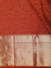 Deep Maroon Leaf Zari Woven Design Pure Kanchipuram Silk Saree with Zari Border