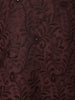 Deep Maroon Mirror Embroidered Floral Cotton Kurta for Men - Diadem