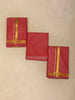 Deep Maroon Red Solid Design Unstitched Shirt with Matching Dhoti Set with Zari Border