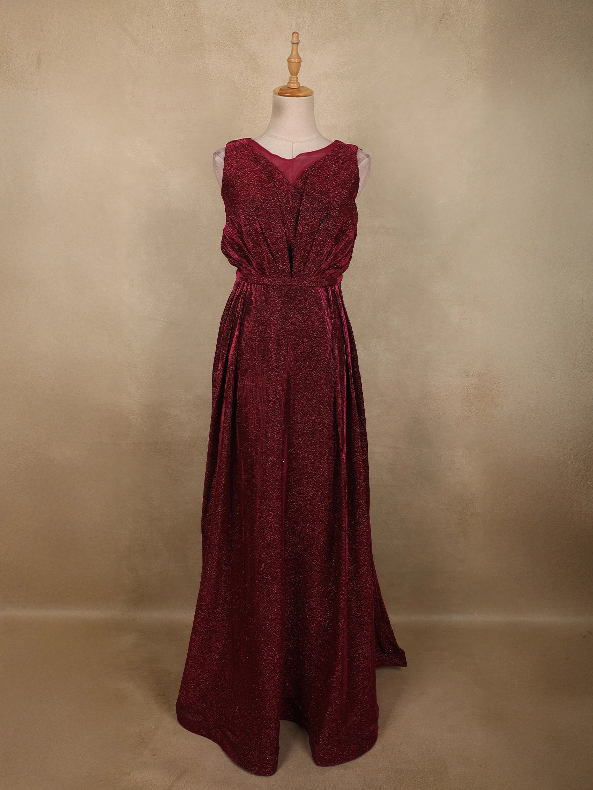 slim fit dress slacks Zelda Side Slit Velvet Sequin Gown main image 0