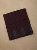 Deep Maroon Striped Woven Design Pure Cotton Unstitched Salwar Material with Contrast Dupatta