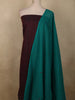 Deep Maroon Striped Woven Design Pure Cotton Unstitched Salwar Material with Contrast Dupatta