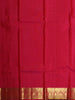 Deep Maroon Striped Zari Woven Design Pure Kanchipuram Silk Saree with Contrast Zari Border