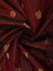 Deep Maroon Striped and Peacock Butta Zari Woven Design Pure Kanchipuram Silk Saree with Zari Border