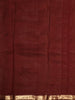 Deep Maroon Stripes Butta Zari Woven Design Pure Kanchipuram Silk Saree with Zari Border