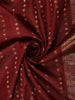 Deep Maroon Stripes Butta Zari Woven Design Pure Kanchipuram Silk Saree with Zari Border