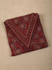 Deep Maroon Traditional Ajrakh Printed Design Cotton Unstitched Salwar Material