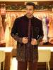 Deep Maroon Traditional Floral Vine Embroidered Design Jacquard Men's Sherwani with Matching Pant