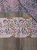 Deep Mauve Purple Floral Printed Design Semi Tussar Saree