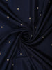 Deep Midnight Navy Blue Butta Zari Woven Design Pure Banarasi Saree wit Traditional Paisley Motif Border