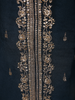 Deep Midnight Teal Blue Floral Zari Embroidered Design Georgette Palazzo Suit with Dupatta
