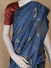 Deep Navy Blue Abstract Designed Semi Tussar Saree