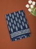 Deep Navy Blue Abstract Printed Design Cotton Casual Wear Saree