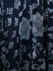 Deep Navy Blue Abstract Printed Design Georgette Anarkali Gown with Dupatta