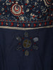 Deep Navy Blue Ajrakh Printed Design Cotton Anarkali Salwar Suit with Matching Dupatta