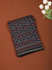 Deep Navy Blue Ajrakh Printed Design Cotton Casual Wear Saree