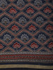 Deep Navy Blue Ajrakh Printed Design Cotton Casual Wear Saree