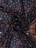 Deep Navy Blue Ajrakh Printed Design Crepe Saree