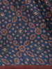 Deep Navy Blue Ajrakh Printed Design Crepe Saree