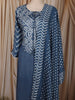 Deep Navy Blue Bandhani Inspired Printed Design Crepe Straight Cut Salwar Suit with Dupatta