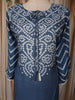 Deep Navy Blue Bandhani Inspired Printed Design Crepe Straight Cut Salwar Suit with Dupatta