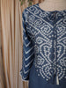 Deep Navy Blue Bandhani Inspired Printed Design Crepe Straight Cut Salwar Suit with Dupatta