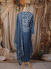 Deep Navy Blue Bandhani Inspired Printed Design Crepe Straight Cut Salwar Suit with Dupatta