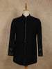 Deep Navy Blue Beads Embroidered Design Polynosic Sherwani Suit