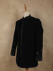 Deep Navy Blue Beads Embroidered Design Polynosic Sherwani Suit
