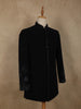 Deep Navy Blue Beads Embroidered Design Polynosic Sherwani Suit