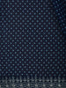 Deep Navy Blue Butta Woven Design Pure Organza Party Wear Saree with Scalloped Border