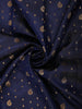 Deep Navy Blue Butta Zari Woven Design Kanchipuram Silk Saree with Zari Border
