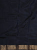 Deep Navy Blue Butta Zari Woven Design Pure Kanchipuram Silk Saree with Matching Zari Border