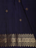 Deep Navy Blue Butta Zari Woven Design Pure Kanchipuram Silk Saree with Zari Border