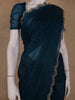 Deep Navy Blue Dotted Sequin Work Organza Saree - Diadem