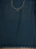 Deep Navy Blue Dotted Sequin Work Organza Saree - Diadem
