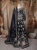 Deep Navy Blue  Floral Beads and Zardozi Embroidered Design Net Mastani Lehenga with Dupatta