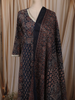 Deep Navy Blue Floral Printed Design Cotton Anarkali Salwar Suit with Dupatta